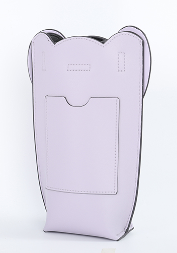 THE ELEPHANT POCKET SHOULDER LEATHER BAG PURPLE