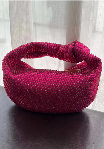 Dina Small Knotted Rhinestone Designs Tote Barbie