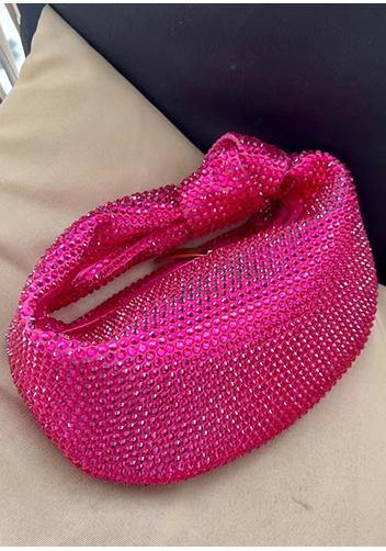 Dina Small Knotted Rhinestone Designs Tote Barbie