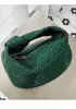 Dina Small Knotted Rhinestone Designs Tote Green