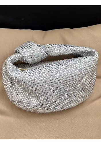 Dina Small Knotted Rhinestone Designs Tote Sliver