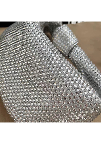 Dina Small Knotted Rhinestone Designs Tote Sliver