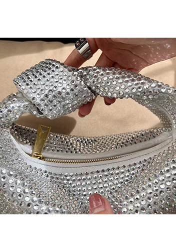 Dina Small Knotted Rhinestone Designs Tote Sliver