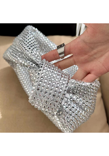 Dina Small Knotted Rhinestone Designs Tote Sliver