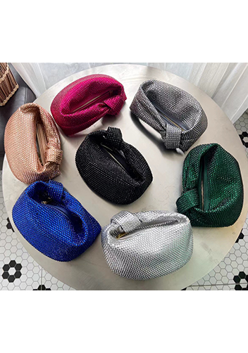 Dina Small Knotted Rhinestone Designs Tote Sliver