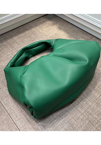 Dina Leather Shoulder Hobo Bag Green