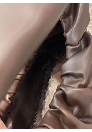 Dina Leather Shoulder Hobo Bag Chocolate