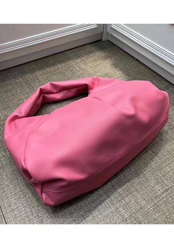 Dina Leather Shoulder Hobo Bag Pink