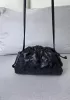 Dina Woven Leather Clutch Shoulder Small Bag Black