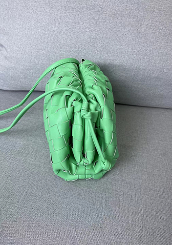 Dina Woven Leather Clutch Shoulder Small Bag Green