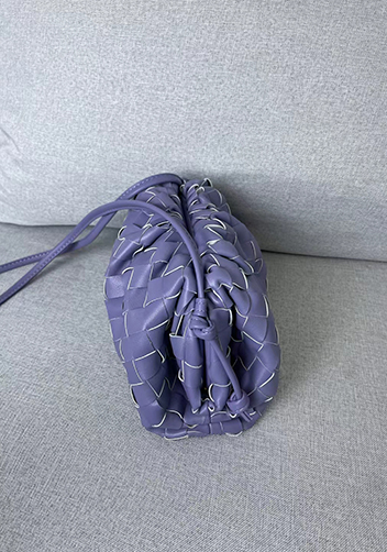 Dina Woven Leather Clutch Shoulder Small Bag Purple