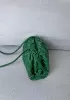 Dina Woven Leather Clutch Shoulder Small Bag Racing Green