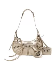 The Route 66 Small Faux Leather Shoulder Bag Gold