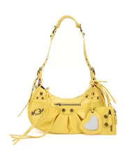 The Route 66 Small Faux Leather Shoulder Bag Yellow