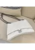 Bonnie Leather Medium Chain Shoulder Bag White