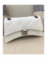 Bonnie Leather Small Chain Shoulder Bag White