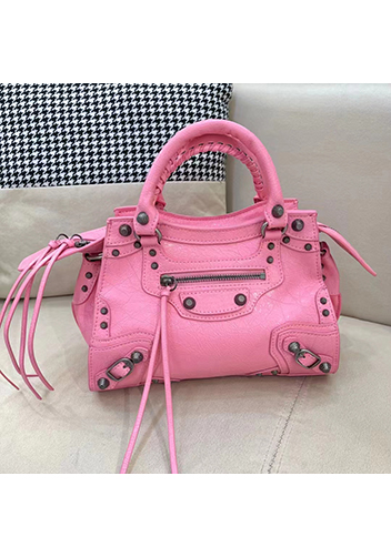 The Route 66 Brushed Leather Medium Tote Pink