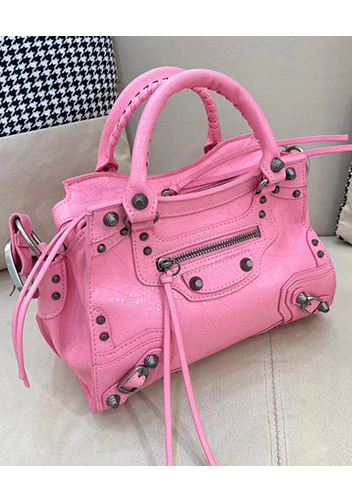 The Route 66 Brushed Leather Medium Tote Pink