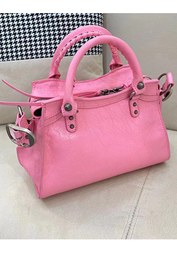 The Route 66 Brushed Leather Medium Tote Pink