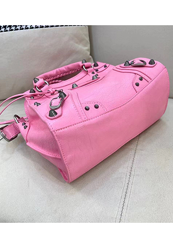 The Route 66 Brushed Leather Medium Tote Pink