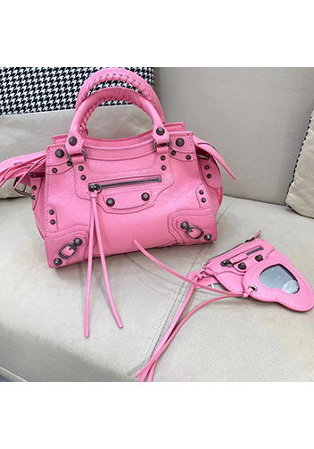 The Route 66 Brushed Leather Medium Tote Pink