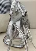 The Route 66 Brushed Leather Medium Tote Silver