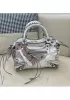 The Route 66 Brushed Leather Medium Tote Silver
