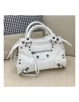 The Route 66 Brushed Leather Medium Tote White