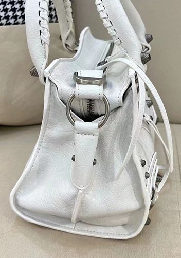The Route 66 Brushed Leather Medium Tote White