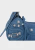The Route 66 XS Imitation Diamond Shoulder Bag Denim Blue