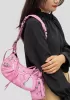 The Route 66 XS Imitation Diamond Shoulder Bag Faux Leather Pink