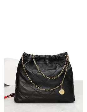 Adela Small Sheepskin Handbag Black