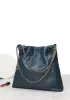 Adela Small Sheepskin Handbag Blue