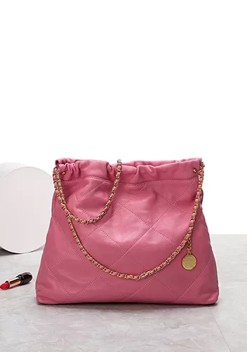 Adela Small Sheepskin Handbag Pink