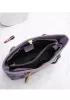 Adele Lilia Shoulder Tote Bag Rectangular Hardware Purple