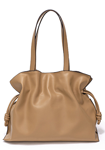 SALSA LEATHER SHOULDER BAG BEIGE