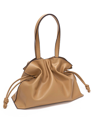 SALSA LEATHER SHOULDER BAG BEIGE