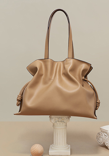 SALSA LEATHER SHOULDER BAG BEIGE