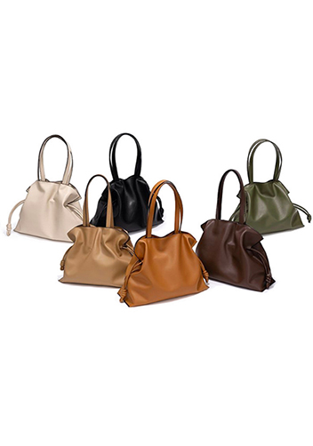 SALSA LEATHER SHOULDER BAG BEIGE