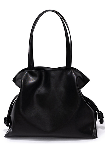 SALSA LEATHER SHOULDER BAG BLACK