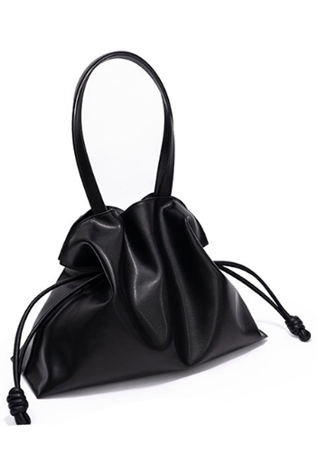 SALSA LEATHER SHOULDER BAG BLACK