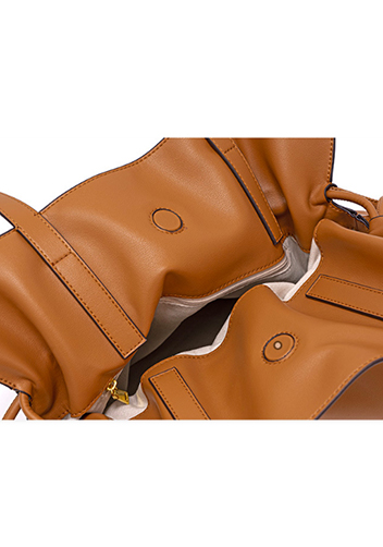 SALSA LEATHER SHOULDER BAG CAMEL