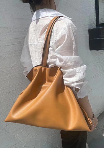 SALSA LEATHER SHOULDER BAG CAMEL