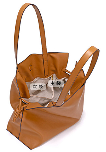 SALSA LEATHER SHOULDER BAG CAMEL
