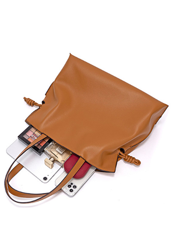 SALSA LEATHER SHOULDER BAG CAMEL