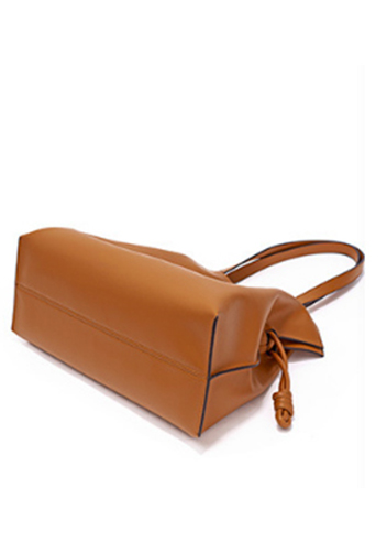 SALSA LEATHER SHOULDER BAG CAMEL
