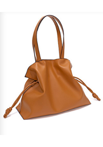 SALSA LEATHER SHOULDER BAG CAMEL