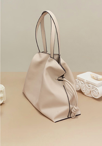 SALSA LEATHER SHOULDER BAG CREAM
