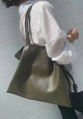 SALSA LEATHER SHOULDER BAG GREEN