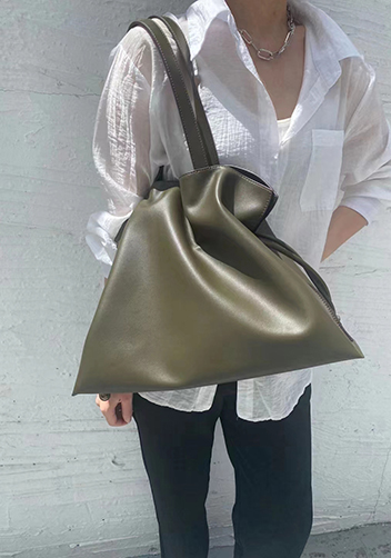 SALSA LEATHER SHOULDER BAG GREEN